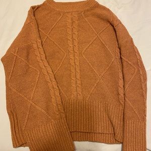 Burnt Orange Cropped Sweater